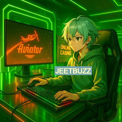 Imagem promocional do app oficial JEETBUZZ destacando a conveniência de jogar cassino online pelo celular ou navegador