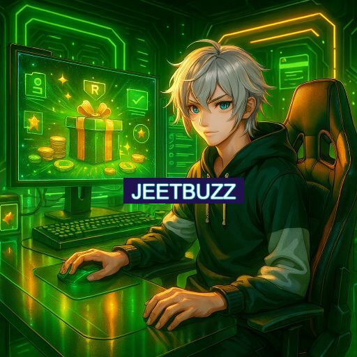 Imagem promocional do app oficial JEETBUZZ destacando a conveniência de jogar cassino online pelo celular ou navegador