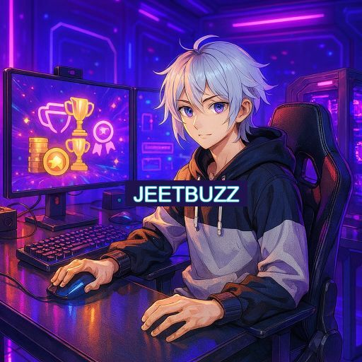 Imagem promocional do app oficial JEETBUZZ destacando a conveniência de jogar cassino online pelo celular ou navegador