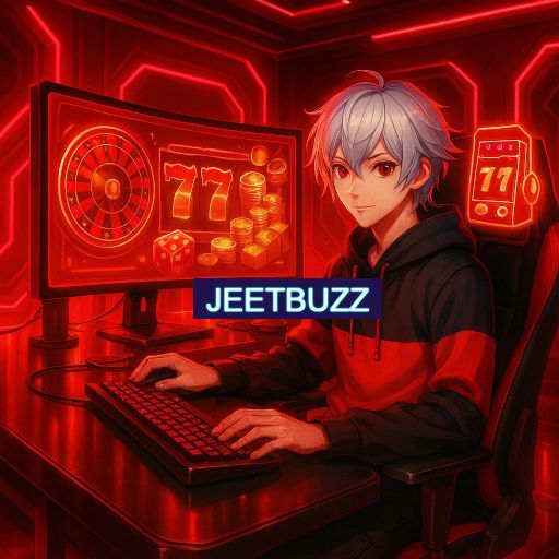Imagem promocional do app oficial JEETBUZZ destacando a conveniência de jogar cassino online pelo celular ou navegador