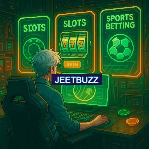Imagem promocional do app oficial JEETBUZZ destacando a conveniência de jogar cassino online pelo celular ou navegador