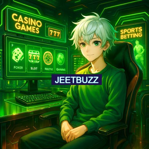 Imagem promocional do app oficial JEETBUZZ destacando a conveniência de jogar cassino online pelo celular ou navegador