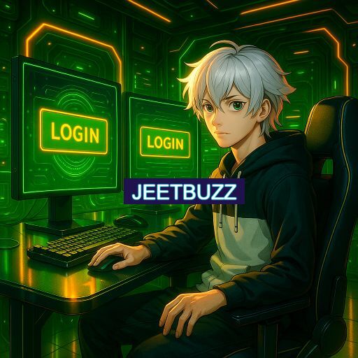 Imagem promocional do app oficial JEETBUZZ destacando a conveniência de jogar cassino online pelo celular ou navegador