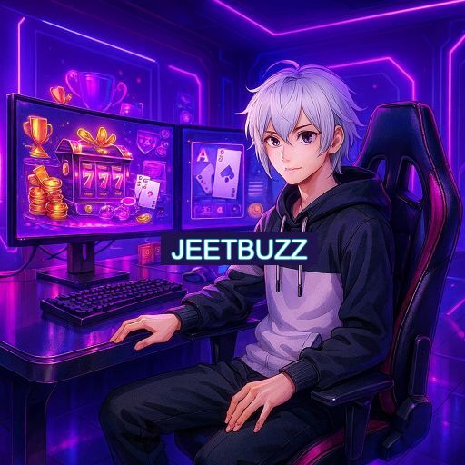 Imagem promocional do app oficial JEETBUZZ destacando a conveniência de jogar cassino online pelo celular ou navegador